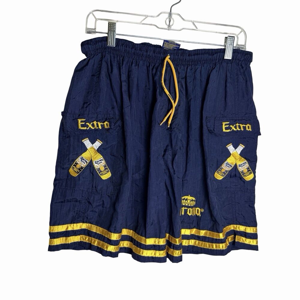 Corona Extra Beer Yellow Swim Trunks Men's M Board Shorts Y2K 00s Vintage Cargo